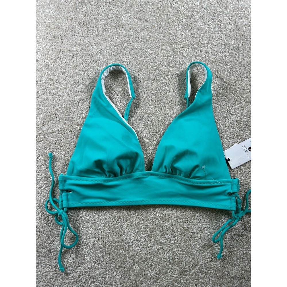 Shade & Shore Women's Turquoise Medium Padded Adjustable Bikini Top